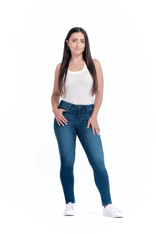 1822 Denim Petite Butter Collection - Stretch-Infused Classic Mid-Rise Ankle Skinny Jeans in Radley