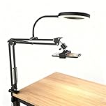 Pozliv Overhead Camera Mount with Ring Light, Flexible Articulating Phone Stand, Desk Tripod for Live Streaming