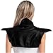 renvena Womens Faux Leather Shiny Armor Shrug Steampunk Shoulder Collared Pauldron for Halloween Cosplay Black A XX-Large