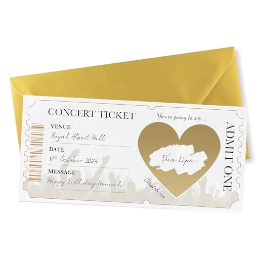 Concert Ticket Scratchcard Surprise Reveal