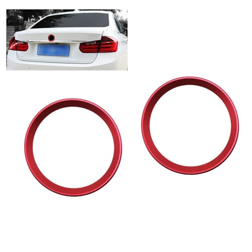 Image of SANRILY 2PC 74mm Emblem Decorative Ring Fit for BMW Front Hood Trunk 2.87inch Badge Logo Rings Replacement for F23 E84 E30 E36 E46 E34 E39 E60 E65 E38 X3 X5 X6 1 3 4 5 6 7 Series (74+74 Red)