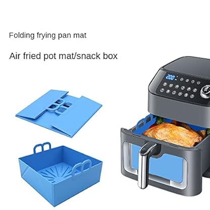 rahl Silikon Fritteuse Futter,Wiederverwendbare Airfryer Korb Hitzebeständig,Fritteuse Einsätze, Friteusen Silikon Topf Zubehör – Bild 3