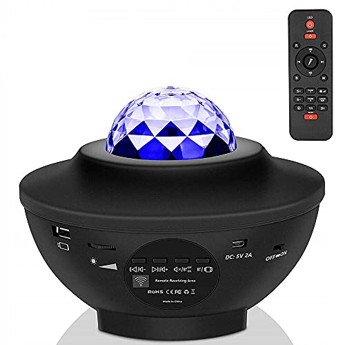 Anagre Sterrenhemel projector LED sterrenprojector watergolven nachtlichten op afstand bestuurde sterren lamp Bluetooth… - Afbeelding 4