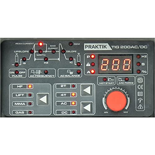 Ideal™ PRAKTIK TIG 200 AC/DC Inverter - Máquina de soldadura de acero inoxidable, 200 Amp MMA HF