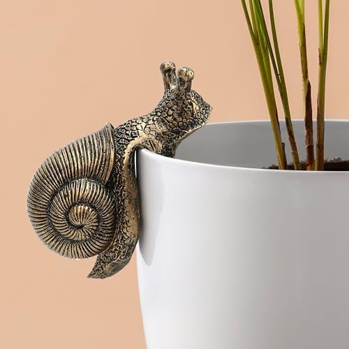Vintage Resin Snail Planter Pot Hugger Flower Figurine, Climbing ...