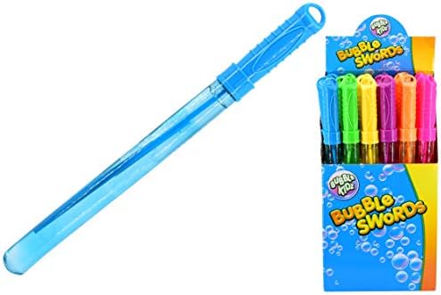 24 x Bubble Swords Stick Wand Assorted Colours 120ml Party Summer Fillers Toys- Wholesale Box