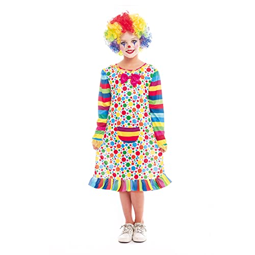 H HANSEL HOME Disfraz Payasa Niña - Vestido para Carnaval/Cosplay 7-9años
