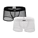 Produktbild iooico Herren Boxershorts, weiche Mesh-Unterhose durchscheinende Unterwäsche 2BW Large (09XXL)
