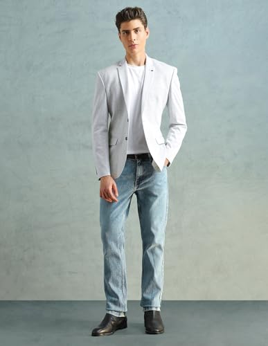 Image of Arrow Men's Zero Calorie Slim fit Textured Blazer
