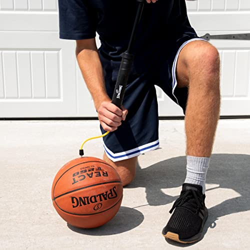 Image of Spalding Sports Ball Pump Kit | Ideal for Basketball, Volleyball, Football, Soccer Ball & Rugby Ball | Complete Hand Pump Kit with Needles