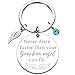 Geguosen New Driver Gifts for Teen Girls Sweet Sixteen Cute Car Key Chain for Women Teen Girls Teen Boys New Drivers Sweet 16 Gifts-Never Drive Faster Than Your Guardian Angel Can Fly