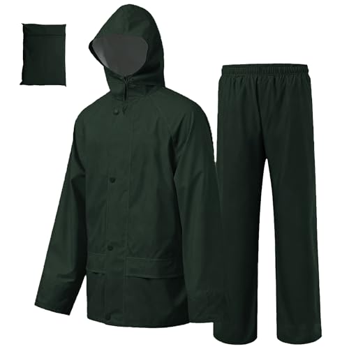 Image of Rizzon Rain Suit Jacket /Trouser for Men Women Waterproof Lightweight Rain Gear for Outdoor Farm Fishing Motorcycle