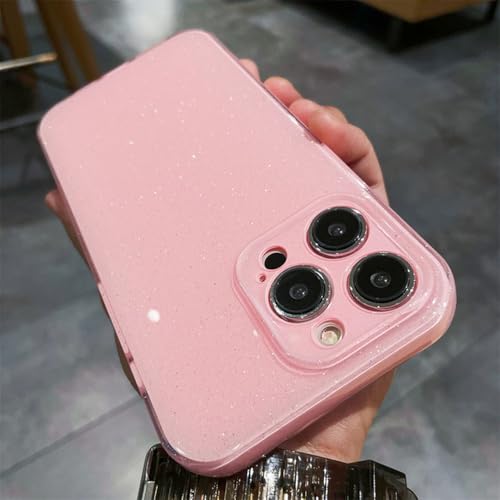 Coque pailletée iPhone 12 silicone souple antichoc housse de luxe rose jaune violet