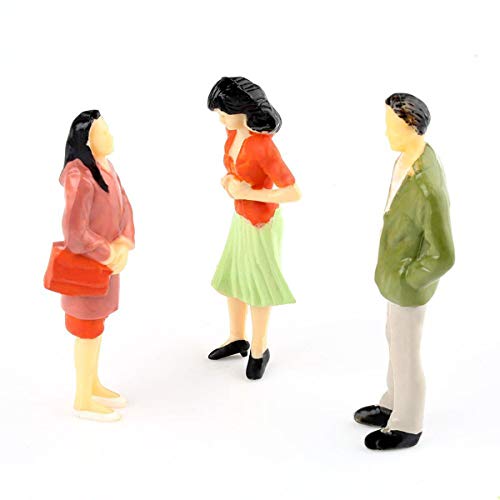Iceyon 20pcs G Scale Model People Painted Passenger Figures Train Architectural Diorama Miniature Scenery Layout (Mixed Poses 1:25)