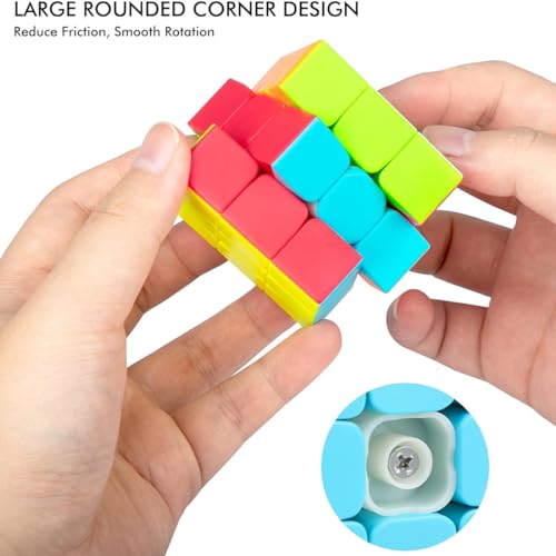 Image of HAWKISTER Qiyi Warrior S Cube 3X3 Stickerless Professional Speed Magic Cube Puzzle, For Kid