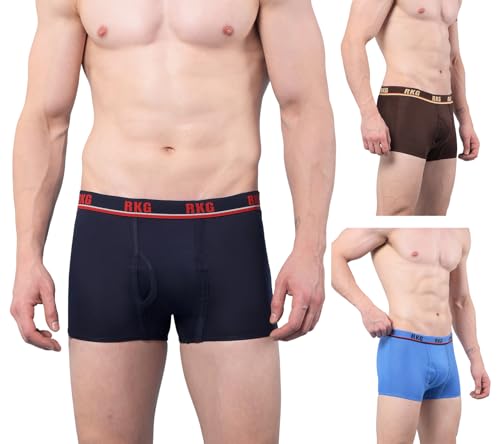 Image of RKG Men's Cotton Trunks Soft & Breathable Innerwear | Comfortable Stretch Fit Everyday Underwear | Durable Elastic Waistband | from Dollar Brand