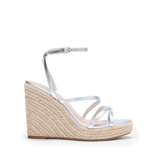 DREAM PAIRS Strappy Espadrille Platform Wedge Sandals for Women Dressy Summer, Comfortable Open Toe Sandals with Cushioned Insole and Ankle Strap Buckle4