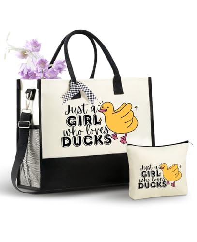 Bolso Tote de Lona para Mujeres Amantes de Patos miniatura 1