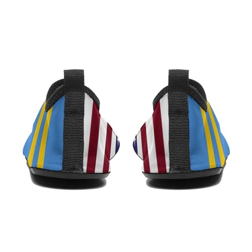 USA and Aruba Flag Lightweight Water Shoes Socks Non Slip Shoes for Women Men Beach Swim River3