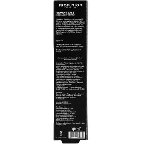Profusion Cosmetics Pigment Base Eyeshadow Primer, Long Lasting and Creamy White Base Primer for Bold Looks, Achieve Stunning and Eye Catching Makeup Looks With Premium Beauty Tool, White - Image 4