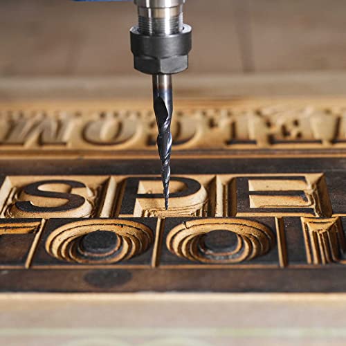 Spetool R0.5-D1/4 FBA Tapered Ball Nose Spiral Router Bit 1.0Mm Tip Diameter (0.5Mm Radius) 4.82 Deg For Cnc Milling Engraver Carving Bits thumb #4