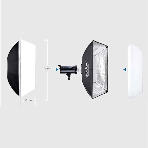 50x70 White Diffuser Front Cover 20 x 28 inches 20' x 28'inch / 50 x 70 cm Fasten with Magic Nylon Sticky Around for Portable Rectangle Umbrella Softbox Soft Box