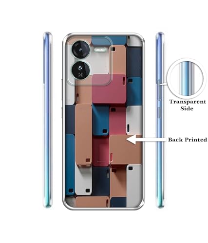 Image of Casotec Mobile Cover Design Printed Silicon Soft TPU Back Case Cover for iQOO Z9 5G