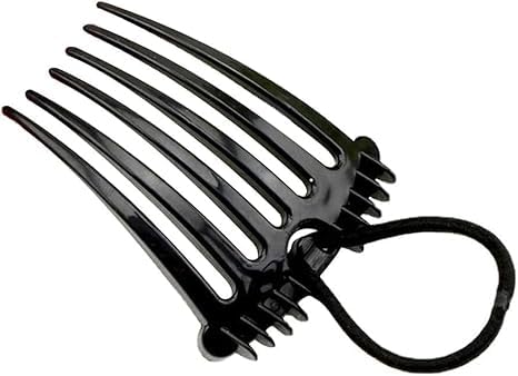 Black Cute for Bandette Comb Comb with Elastic Band Ponytail Bump It Up Volume Inserts Combs Fluffy Hair Comb Hair Styling Tool Elastic Rubber Band Hair Combs