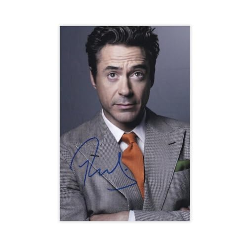 MEZUMI Poster su tela con attore Robert Downey Jr. 3, decorazione artistica da parete per soggiorno e camera da letto, senza cornice, 30 x 45 cm