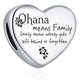 Love Heart Charm Fit for Pandora Charms Bracelets Family Ohana Charms Gifts