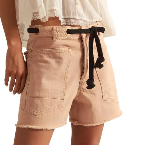 Short en jean streetwear femme Y2K taille haute ample coupe trapeze