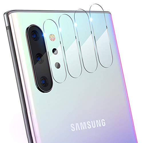 Tensea [4Pack] Compatible Galaxy Note 10 Plus and Note 10 Camera Lens Protectors, Ultra Thin Tempered Glass Film Screen Protector for Samsung Galaxy Note 10 and Note 10 Plus, 4 Pack