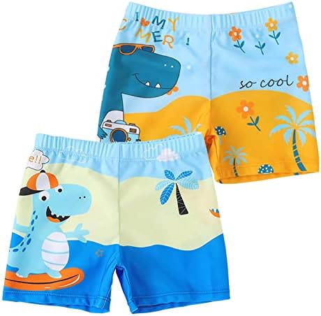 2er-Pack Jungen Badeshorts 5-13 Jahre große Jungen Bademode Dinos...