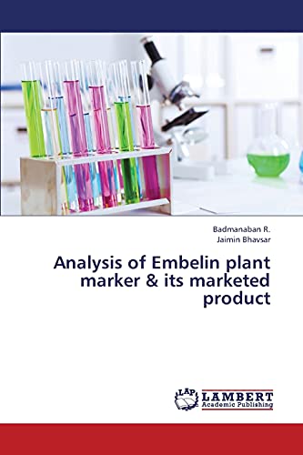 Analysis of Embelin plant marker & its marketed product