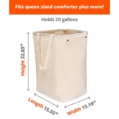 Full Circle Loads of Fun Collapsible Laundry Bag – Pop-Up Laundry Basket for Dirty Clothes & Towels– Organic Cotton with Long Handles - Ideal for Travel & Collapsing - Perfect for Bedroom or Dorm by Full Circle - Image 5