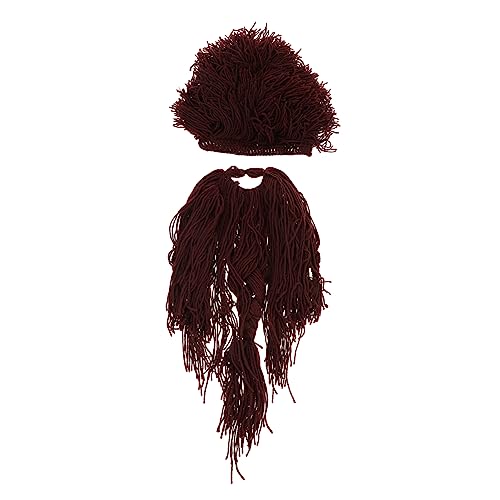 Holibanna Men's Has White Hating Cosplay Wig Cap Elastic Wool and Cosplay Beard Mustache Wig