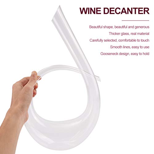Angoily Garrafa de Decantador de Vinho de 1Pcs Vidro Arejador de Decantador de Vinho Criativo para V