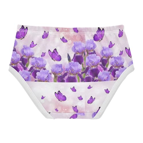 Joisal Cotton Girls Underwear Toddlers Aesthetic Light Purple Butterflies Panties Little Girl Cartoon Kids Undies Briefs 2t2