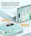 GVIEWIN for iPhone 16 Case Floral, with Screen Protector&Camera Lens Protector, [Non Yellowing] Soft Shockproof Clear Phone Protective Cover for Women, Flower Pattern Design 6.1