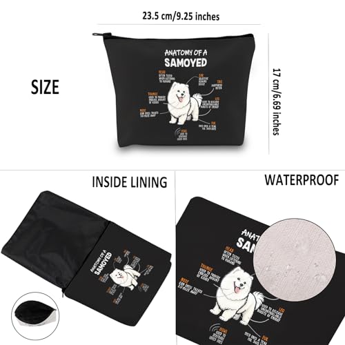 PYOUL Samoyed Inspired Gift Anatomy of A Samoyed Dog Makeup Bag Samoyed Mom Cosmetic Bag Samoyed Lover Gift Samoyed Merch (A Samoyed Dog B) - Image 3
