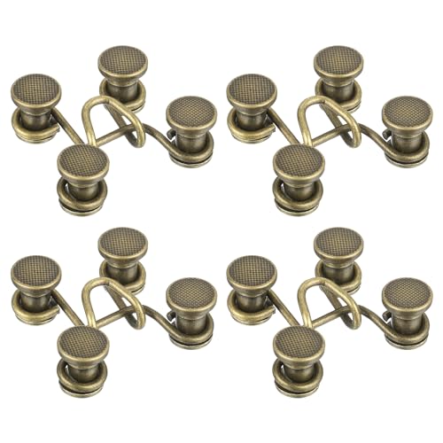 Boutons réglables pour jeans et extension de taille de pantalon jupe bronze x4