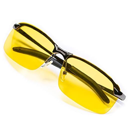 Night Driving Glasses Anti Glare Polarized With Stylish Case - Night Vision/ Tac Glasses - for Driving - Nighttime Glasses