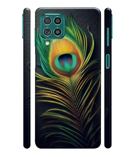 Image of Peacock Feather Mor Pankh Printed Hard Back Case Cover Compatible for Samsung Galaxy M02S / Samsung Galaxy F02S (Multicolor) - D1671