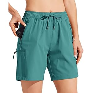 Willit Women’s Shorts Hiking Cargo Shorts Quick Dry Golf Active Athletic Shorts 7″ Lightweight Summer Shorts with Pockets Lakeshore L