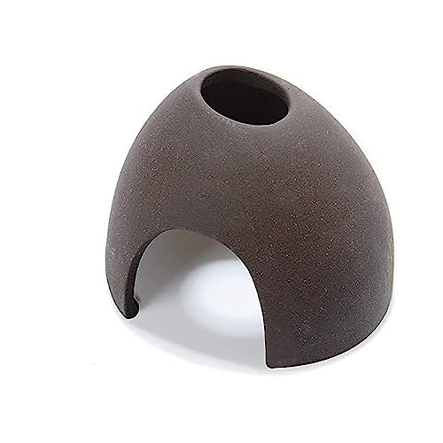 Image of Aquarium Decorations Ceramic Cave Betta Fish Tank Aquatic Pets to Rest Fishes Hiding Shelter Breeding Tube