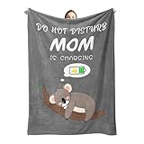 Gifts for Mom on Mothers Day,Mother Gifts,Mom Birthday Gifts from Daughter,Mother Gift from Son,Soft Flannel Throw Blanket for Napping Travel,Mothers Day for Moms Blanket Grey 50'x60'