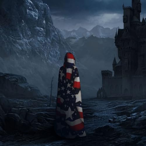 Cape à capuche médiévale drapeau américain : le costume idéal sans stress - 7