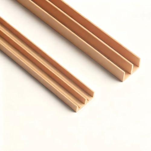 QSPNVFB Plástico Riel Para Puerta De Armario, Riel Para Puerta Corredera De Vidrio Para Para Paneles De 4-5mm, Doble Canal Para Vitrinas Estanterías(Yellow,110cm(43'))