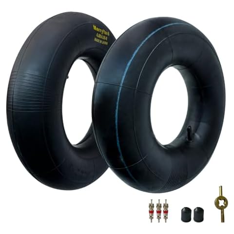 2-Pack of 4.80/4.00-8" Inner Tubes,TR13 Straight Valve Stem,High air tightness，Heavy Duty Replacement for Wheelbarrows,Mowers,Hand Truck,Carts,Utility Wagon,Trailers,and More-for 480/400-8 Wheel Cover