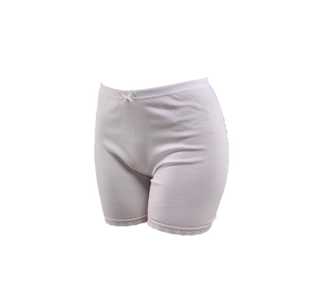 Women White Cotton Boxer Brief for ladies